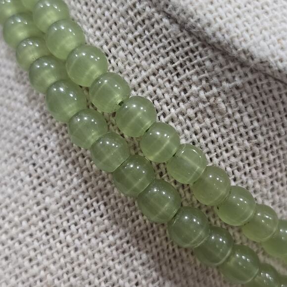 Continuous Strand Green Faux Peridot Beaded 34" Opera Length Necklace - Picture 12 of 15